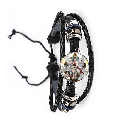 Women's & Men's Time Stone Leather Carrying Strap Hand-woven Bracelets