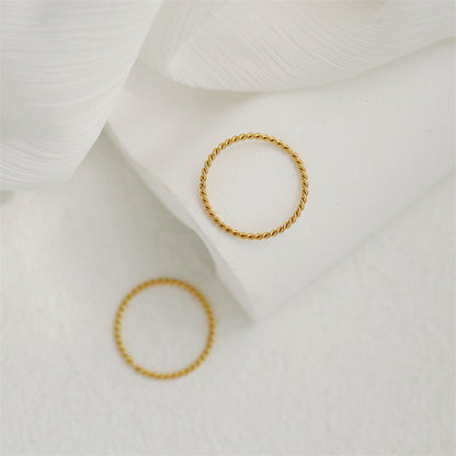Twist Korean Style Simple Gold Plated Index Finger Rings