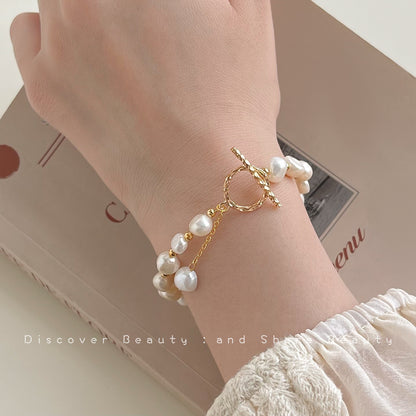 Natural Pearl Female French Minority High Bracelets