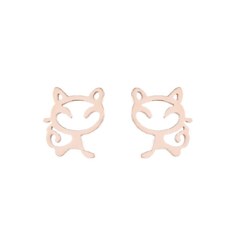 Women's Minority Fashion Stainless Steel Cute Squirrel Earrings