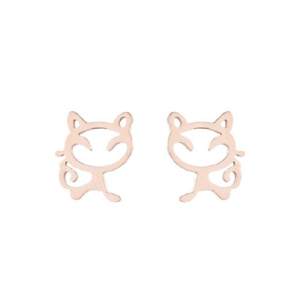 Women's Minority Fashion Stainless Steel Cute Squirrel Earrings