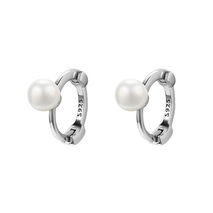 Women's Pearl Ear Clip For Sterling Sier Korean Style Earrings