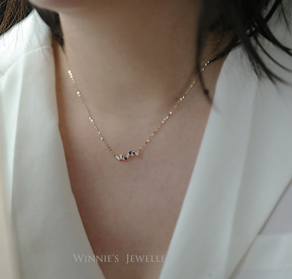 Women's Sterling Sier Gold-plated Row Of Love Niche Necklaces