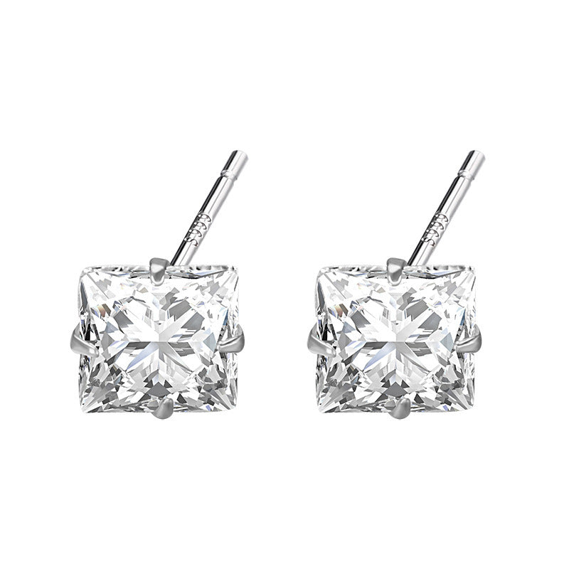 Women's & Men's Square Diamond Sugar Zircon Ear Special Interest Light Luxury Earrings