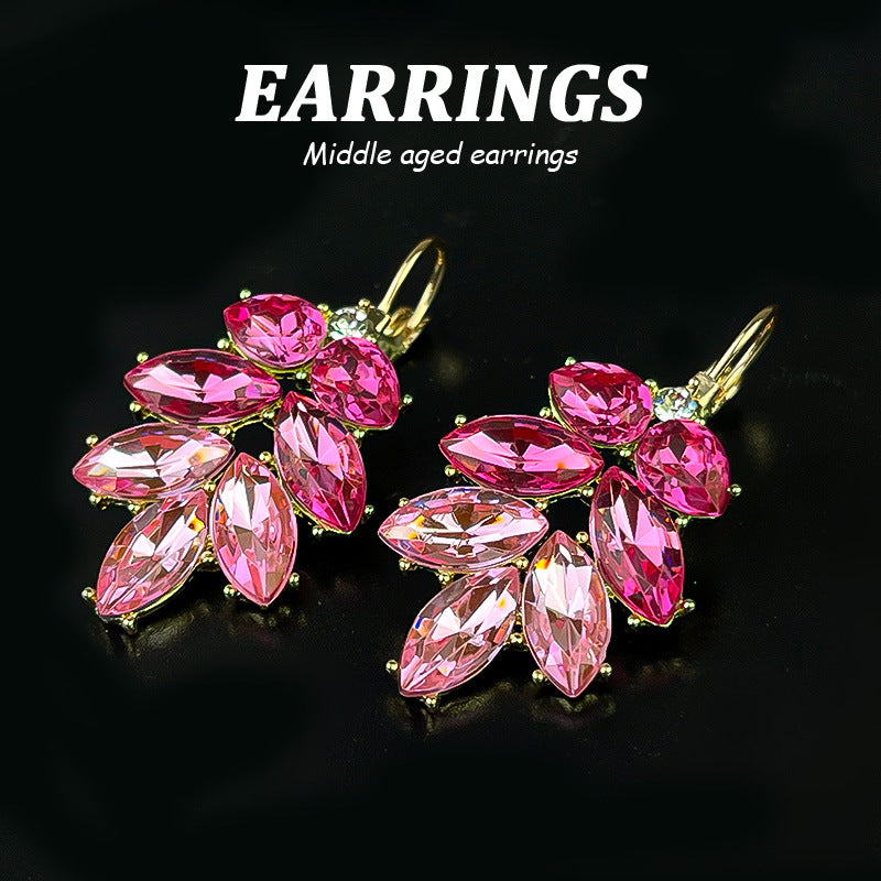 Design Elegant Flower Light Luxury High Earrings