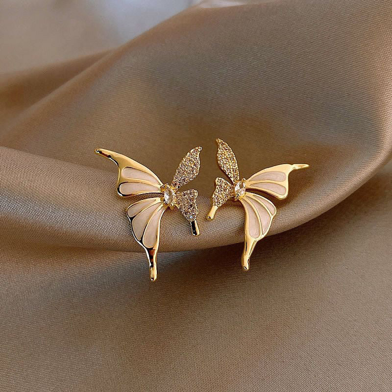 Women's Korean Style Small Exquisite Butterfly Light Earrings