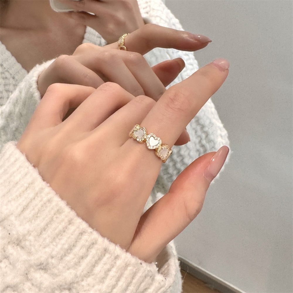 Glazed Butterfly Female Western Style Design High Sense Unique Rings