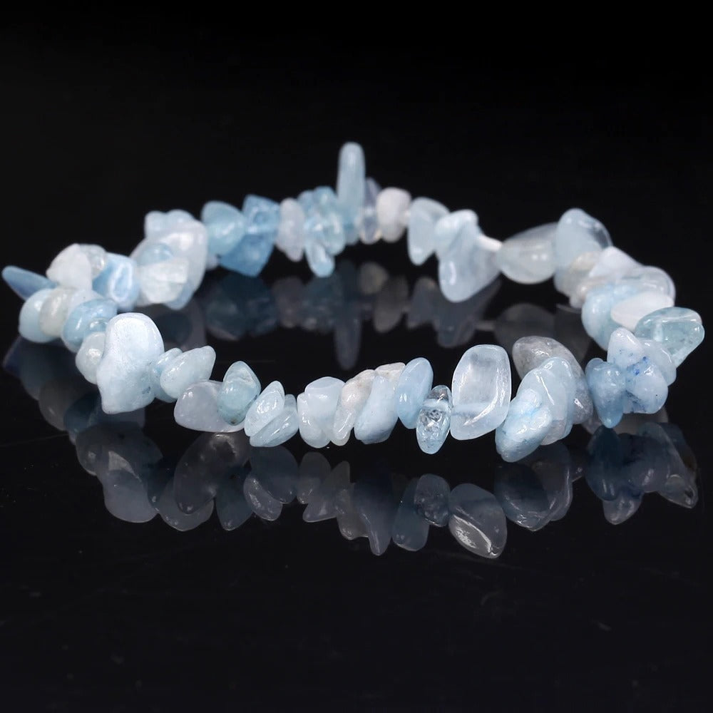 Natural Gravel Amethyst Elastic String Stretchable Bracelets