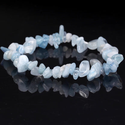 Natural Gravel Amethyst Elastic String Stretchable Bracelets