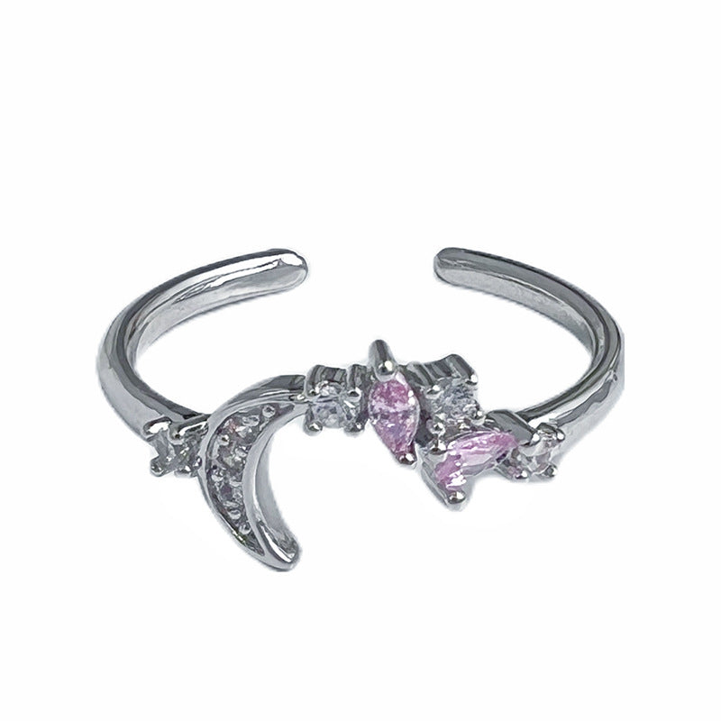Simple Fashion Open Suit Full Rhinestone Rings