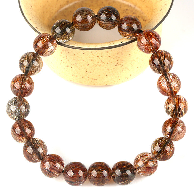 Natural Black Gold Super Seven Rutile Mica Bracelets