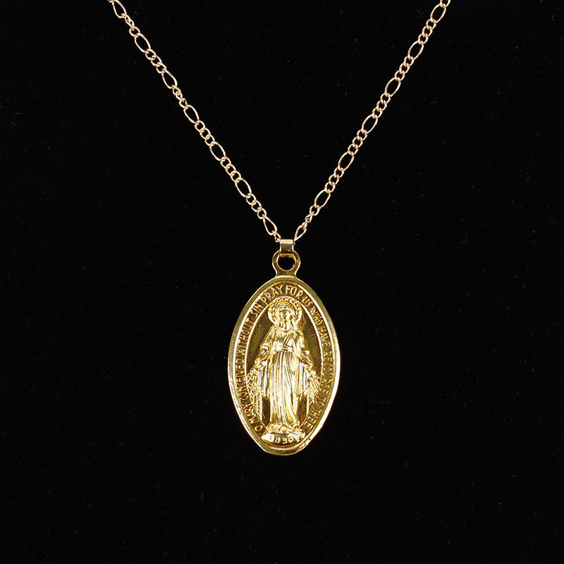 Women's & Men's Religious Accessories Virgin Mary Alloy Tide Necklaces