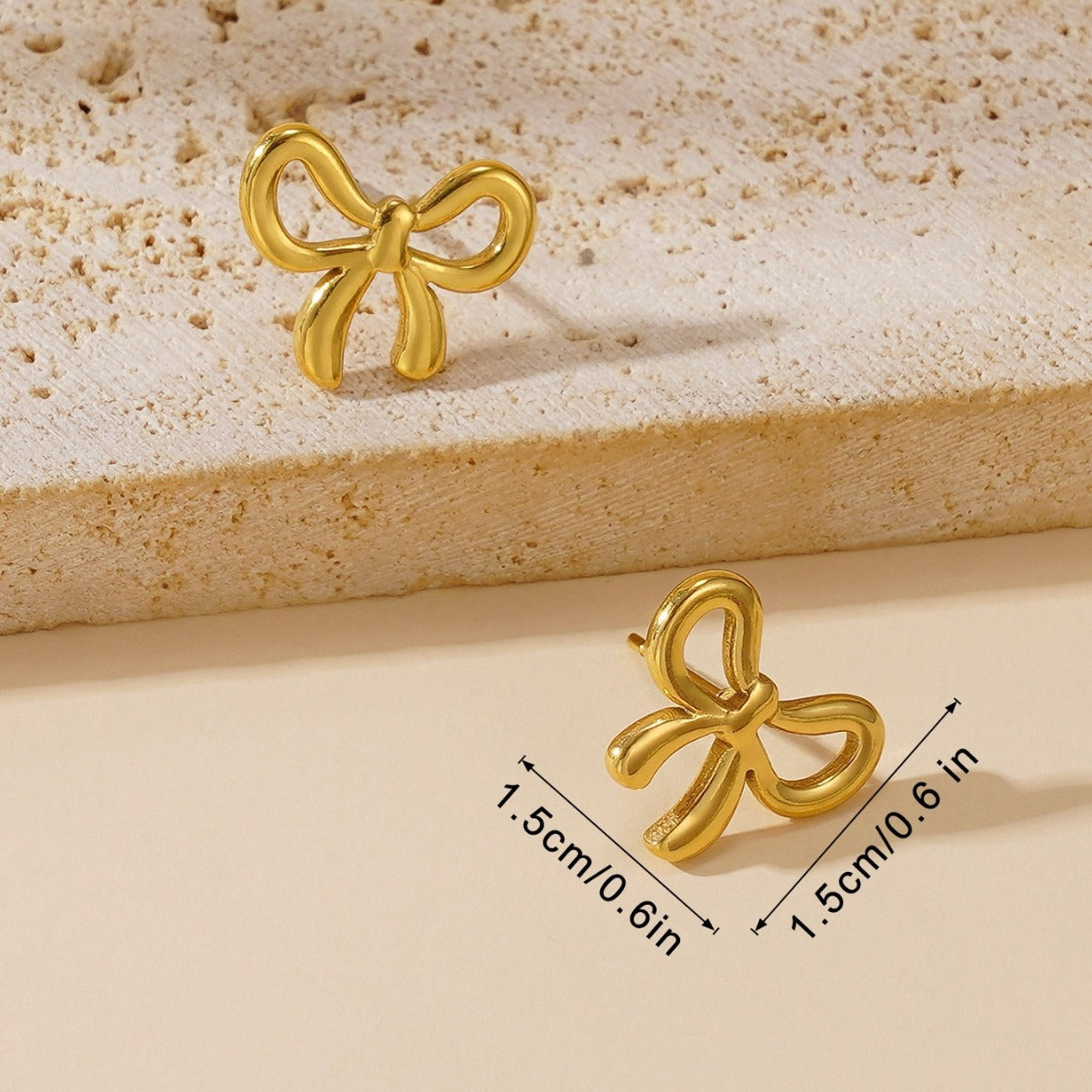 Women's Titanium Steel Design Cute Hollow Bow For Necklaces