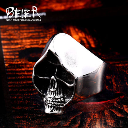 Men's Stainless Steel Death Skull Punk Titanium Rings