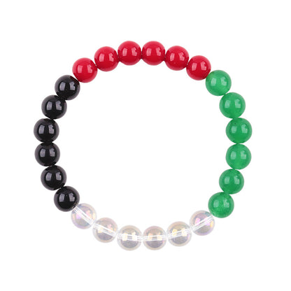 Women's & Men's Woven Rope Letter Colorful Beads Palestinian Bracelets