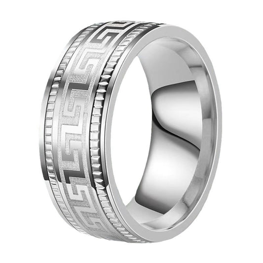 Not Fade Design Wind Great Wall Pattern Rings