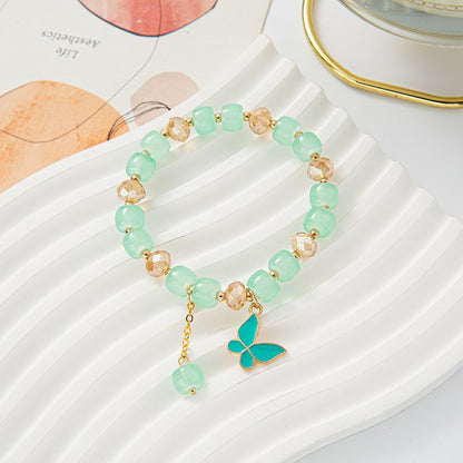 National Style Butterfly Cracked Cystal Gradient Bracelets