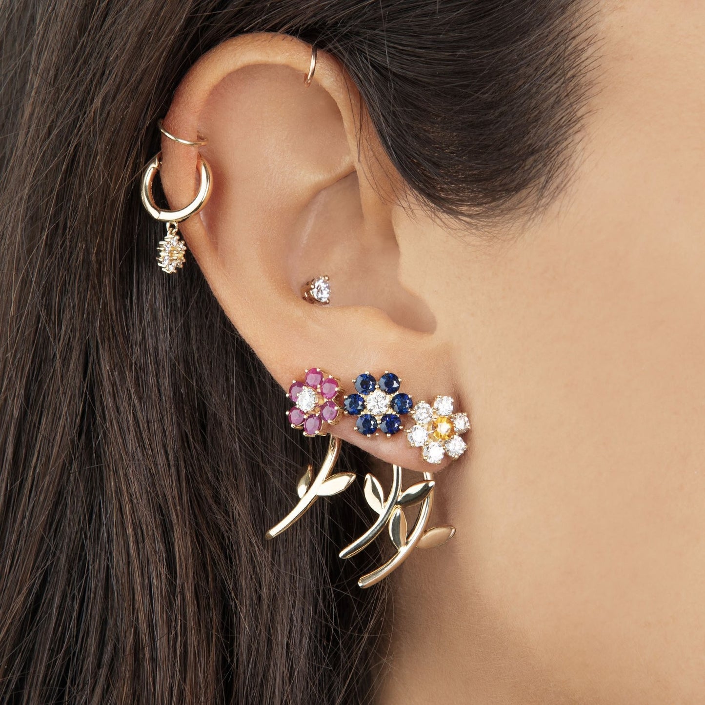 Fashion Smiley Flower Light Luxury Sweet Earrings