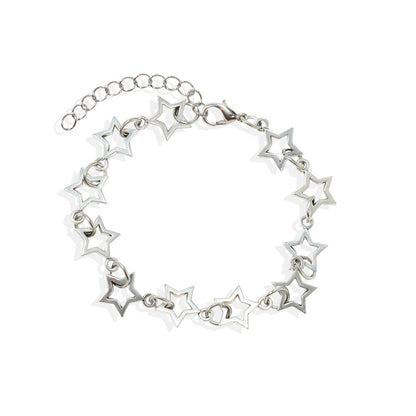 Women's & Men's Hollow Pentagram Fashion Star Gothic Alloy Bracelets