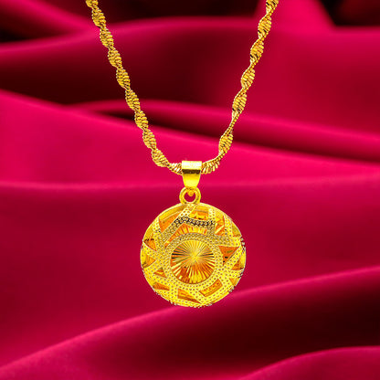 Women's Vietnam Placer Gold Water Drop Love Necklaces