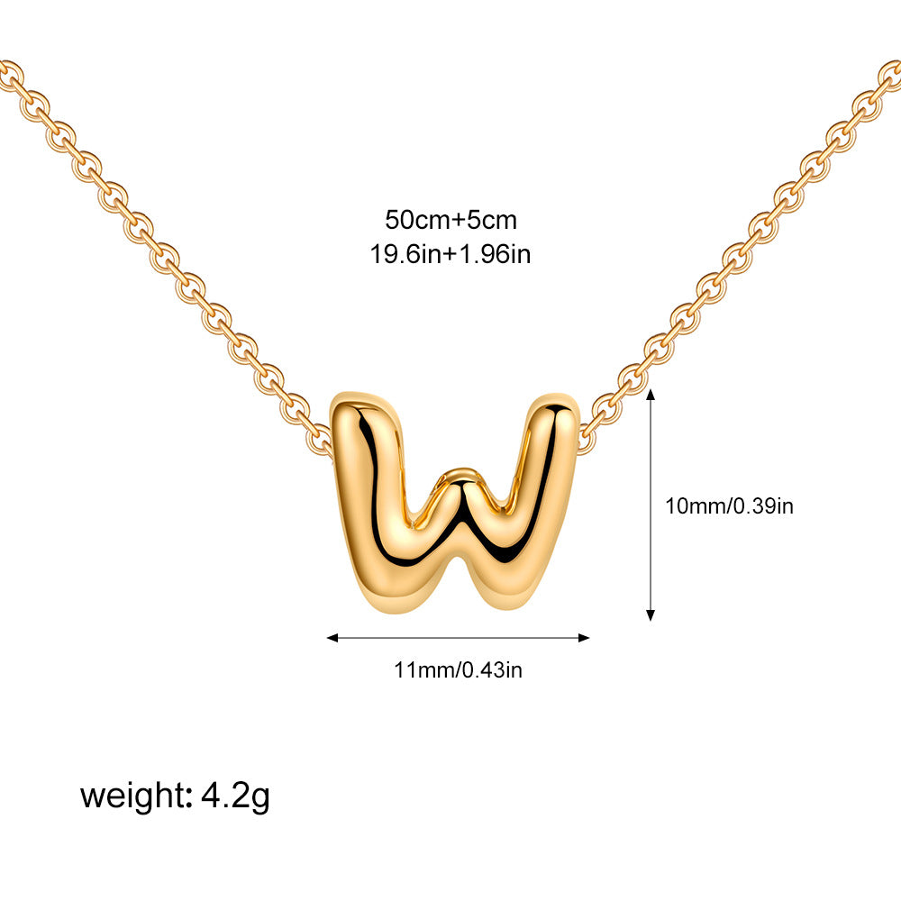 English Letter Simple High-grade Stainless Steel Necklaces