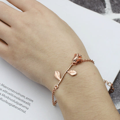 Women's Fashion Rose Letter Simple Graceful Alloy Bracelets