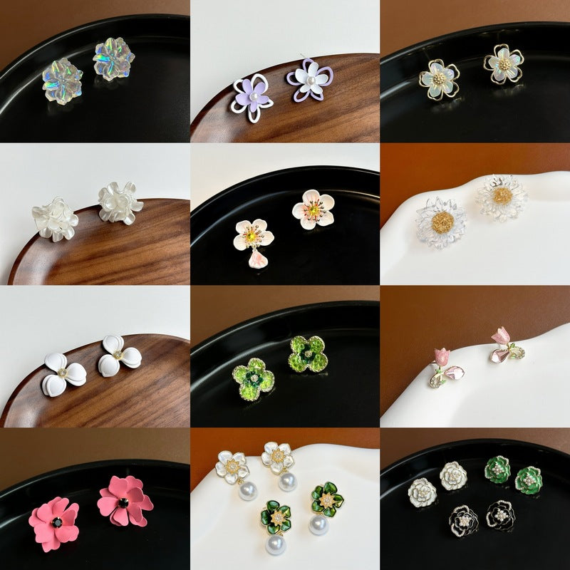 Simple Super Fairy Sweet Flowers Personality Earrings