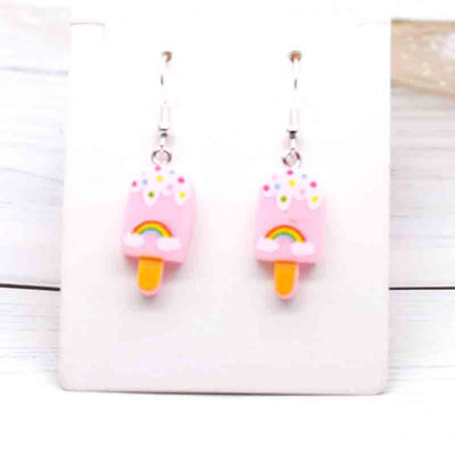 Ice Cream Candy Drink Resin Homemade Earrings