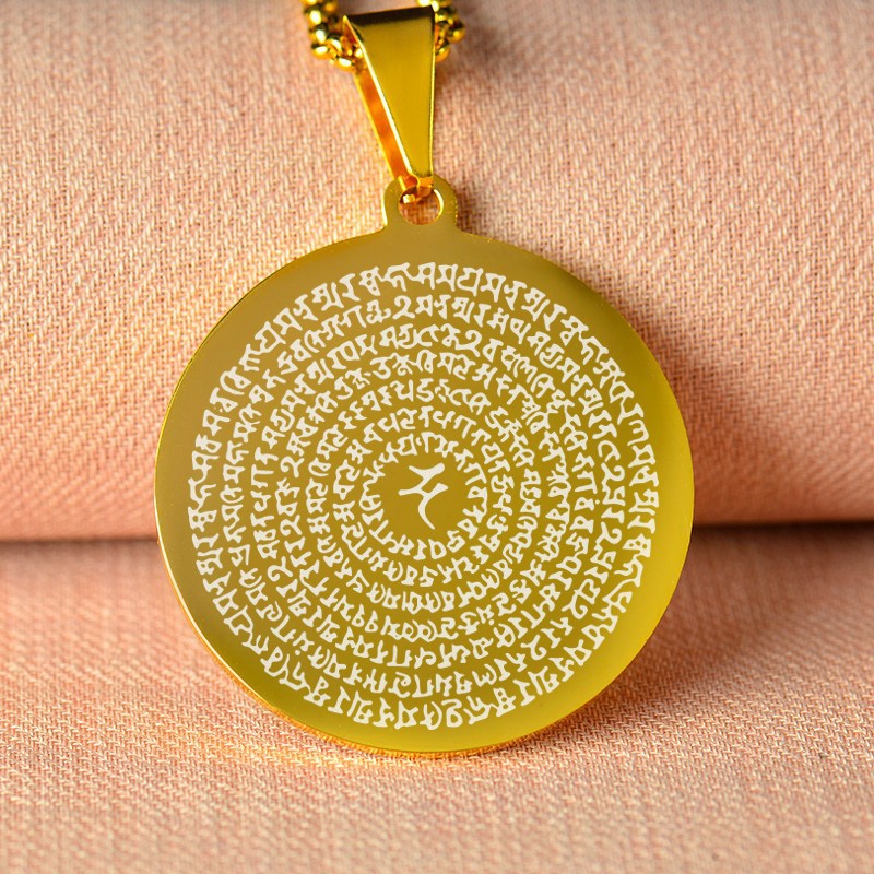 Mantra Bodhisattva Huang Cai Green Tara Pattern Can Pendants