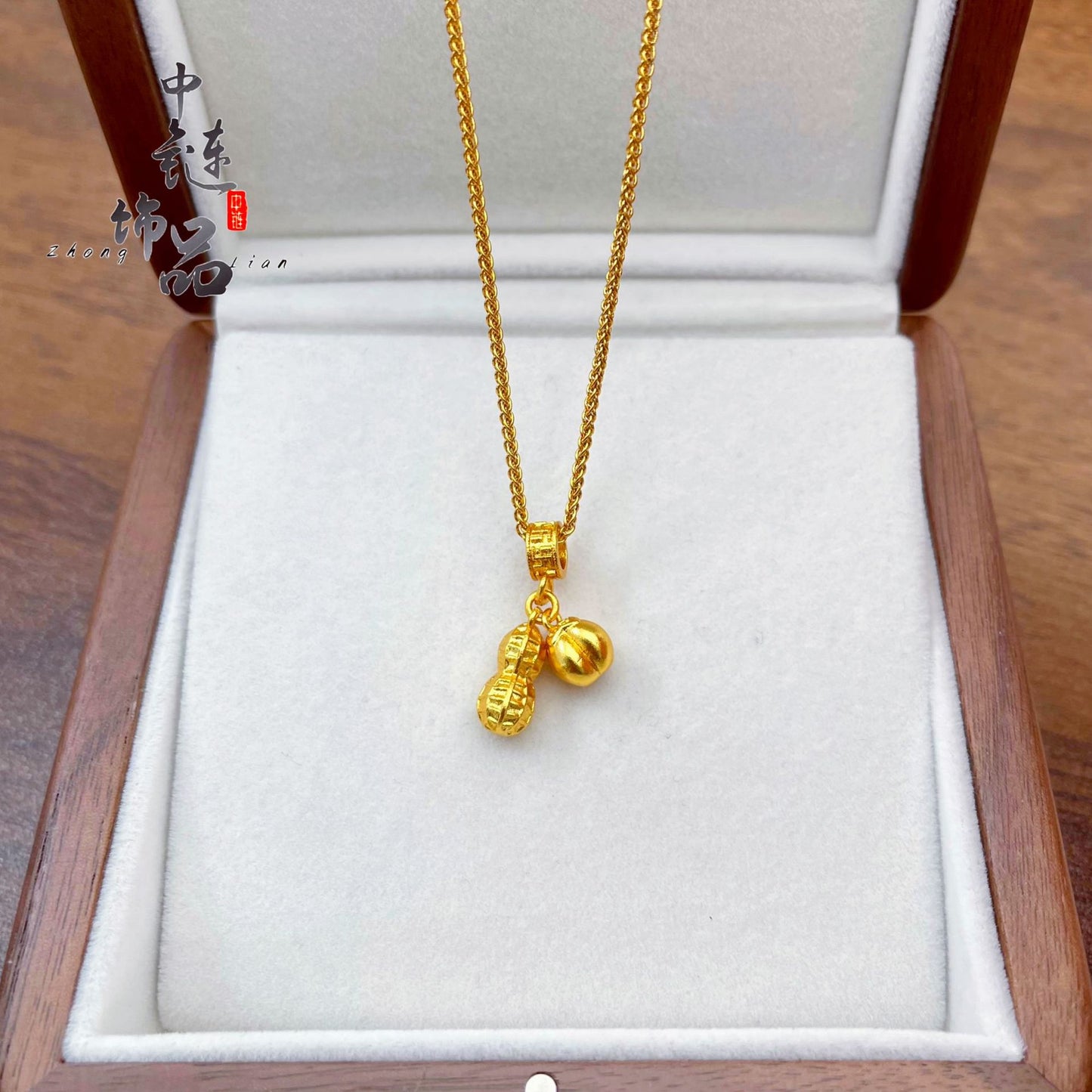 Ancient Method Alluvial Gold Good Persimmon Pendants