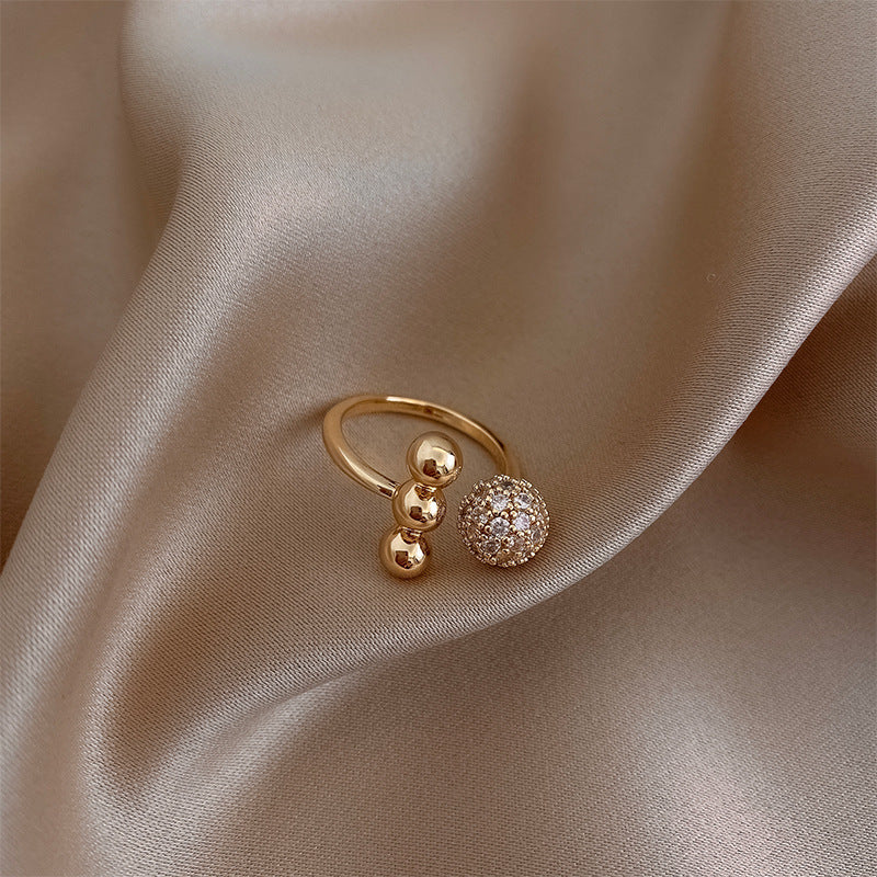 Minority Design Double Layer Zircon Opening Rings