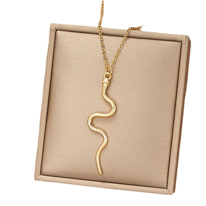 Fashion Elegance Simplicity Rose Gold Snake Necklaces