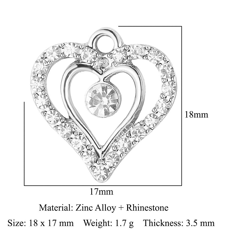 Leaf Zinc Alloy Lucky Tree Peach Heart Pendants