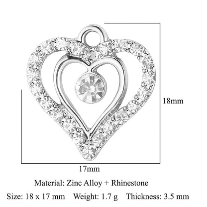 Leaf Zinc Alloy Lucky Tree Peach Heart Pendants