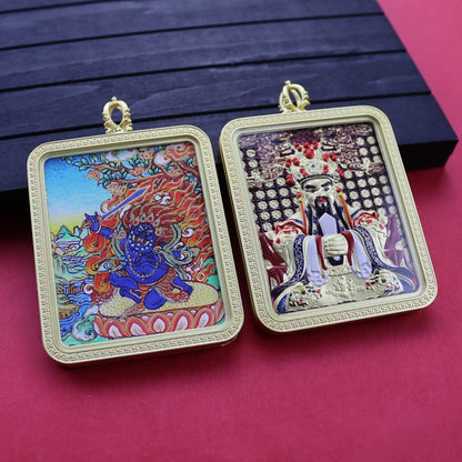 Painted Golden Outline Three-dimensional Double-sided Eight Guards Pendants