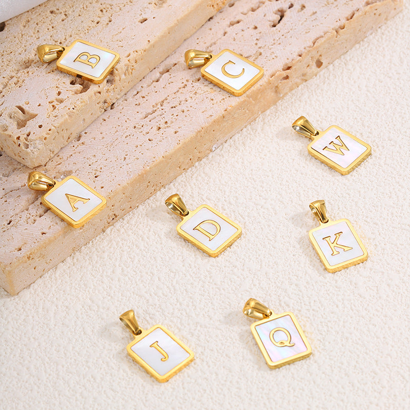 Fashion Real Gold Plated Letter Female Pendants