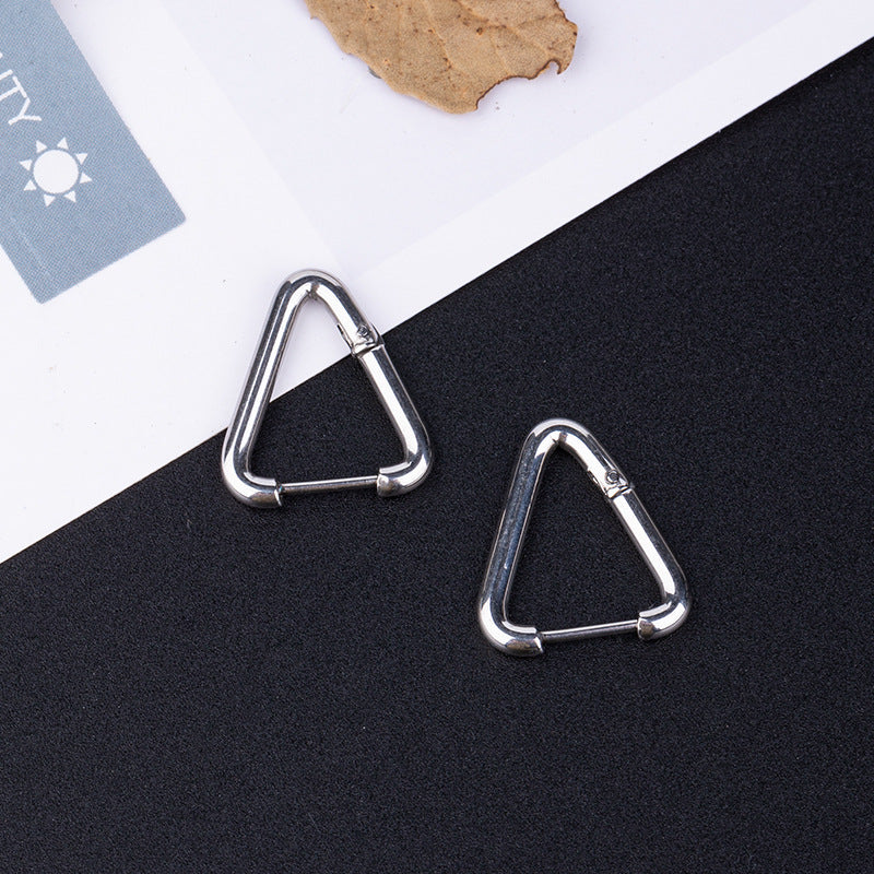 Stainless Steel Trendy Solid Color Fashion Titanium Love Star Earrings