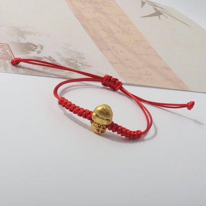 Year Of Snake Woven Love Holding Rabbit Spirit Bracelets