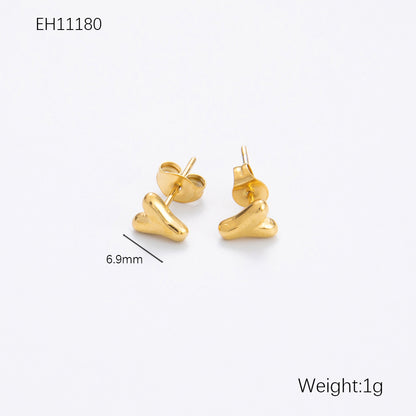 Women's Alphabet Letter Stainless Steel Gold-plated High-grade Affordable Luxury Earrings