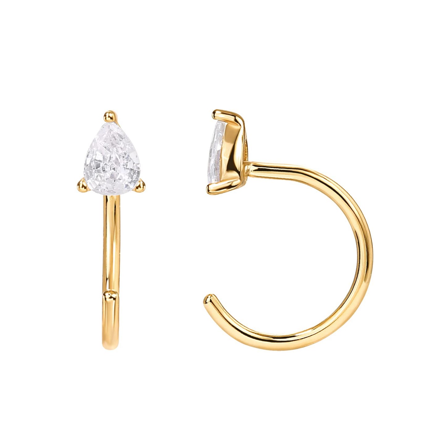 Semicircle Piercing Simple Style Ear Hook Earrings