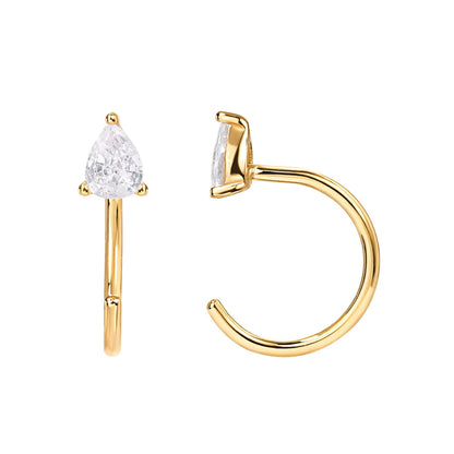 Semicircle Piercing Simple Style Ear Hook Earrings