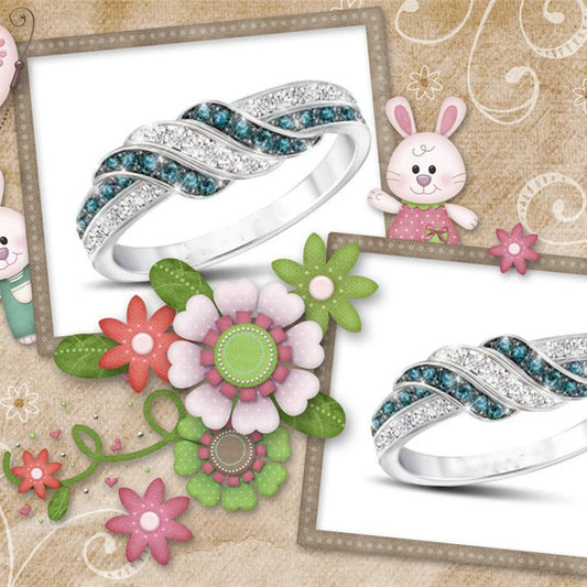 Delicate Fashionable White Sapphire Gemstone Romantic Rings
