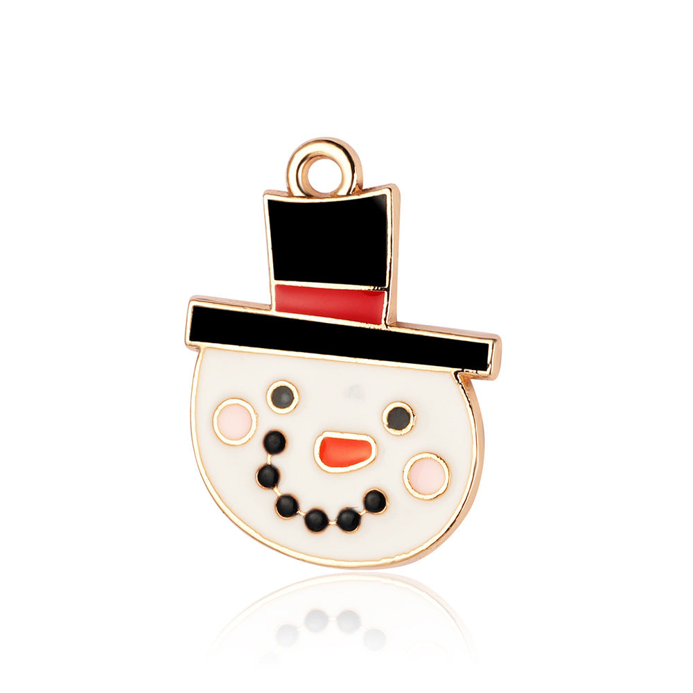 Snowman Elk Smiling Face Alloy Sun Eyes Pendants