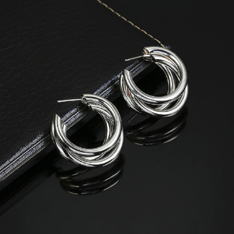 Aloofness Style Shaped Petite Temperament Wild Geometric Earrings