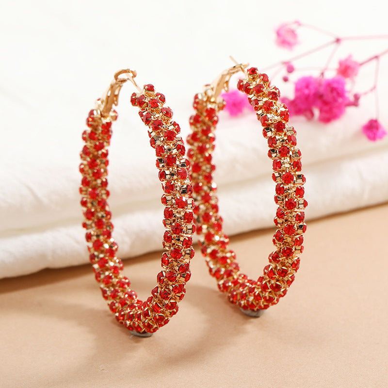 Niche Design Circle Slimming Exaggerated Cold Earrings