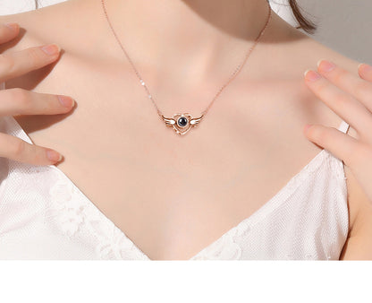 Love Language You Deer Projection Female Necklaces
