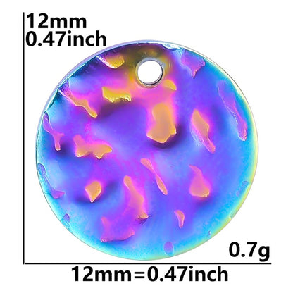 Colorful Vacuum Plating Stainless Steel Geometric Spacer Pendants