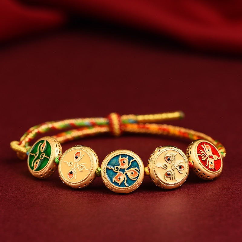 Women's & Men's Rope Tibetan Woven Five Gods Of Wealth Bracelets