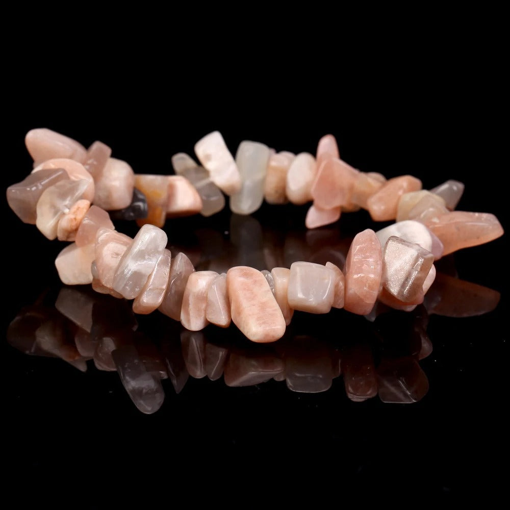 Natural Gravel Amethyst Elastic String Stretchable Bracelets