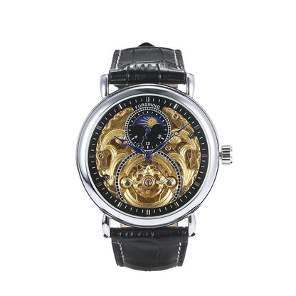 Men's Fashion Transparent Bottom Automatic Watch Casual Mechanical Watches